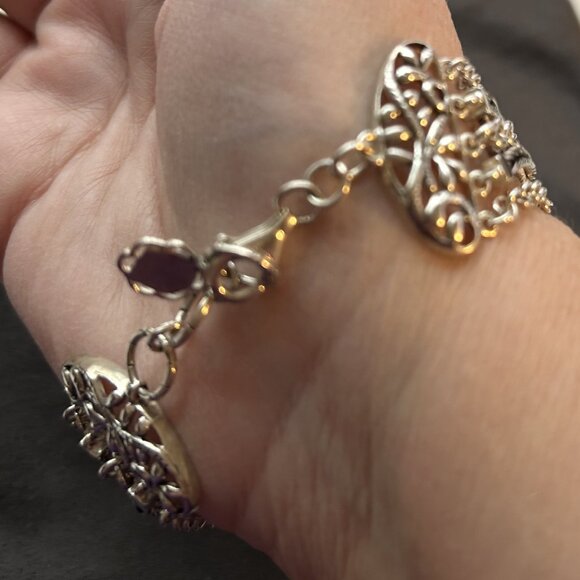 Silpada B2711 Sterling Silver & Cubic Zirconia Cavalier Chain Bracelet - Picture 5 of 5